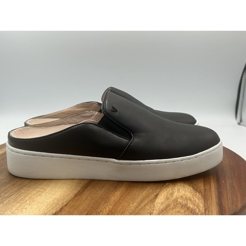 Vionic Dakota Shoes Womens Size 5 Black Leather Mule Slip On Comfort Walking